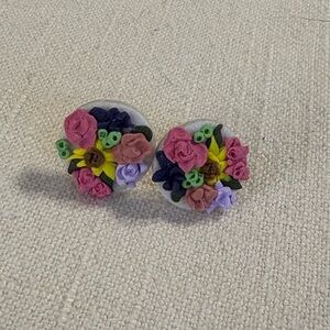 Floral Clay Earrings